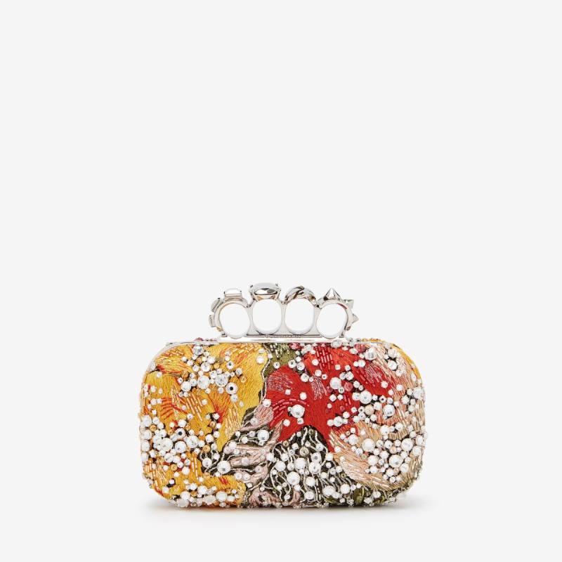 Alexander McQueen Women's Multicoloured Knuckle Clutch (Lambskin)